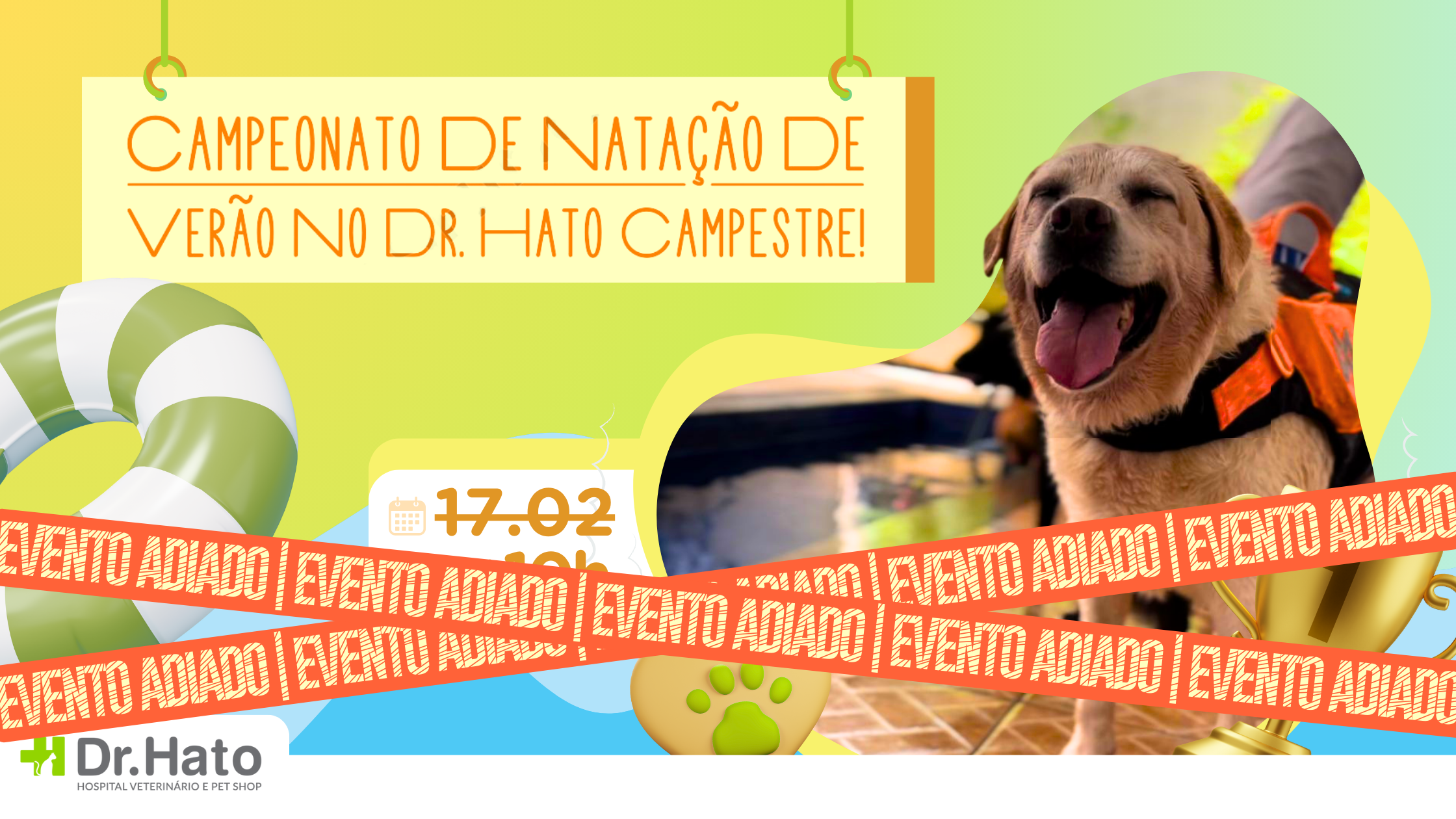 campeonatodenatacaoadiado - EVENTO ADIADO! Campeonato de Natação de Verão para Pets: Diversão Garantida no Dr. Hato Campestre!